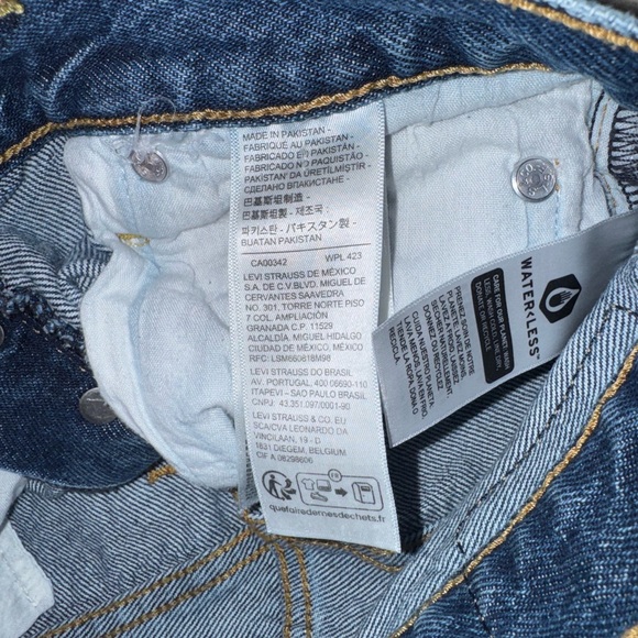 ⚡️Levi’s Ribcage Straight Ankle Jeans Size 25 Distressed Medium Wash - Picture 7 of 8